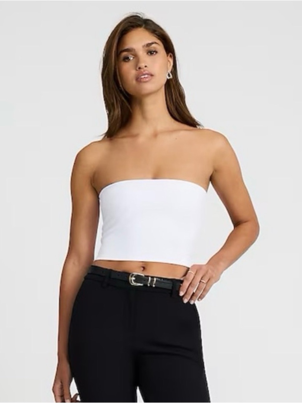 Express White Bandeau Tube Top